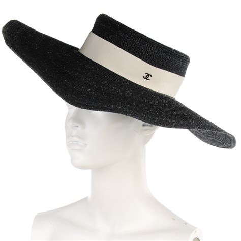 classic vintage chanel wide brim hat|Chanel Wide Brim Hat .